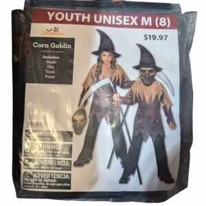 CELEBRATE kids boy girl corn goblin costume medium 8  brown k-010